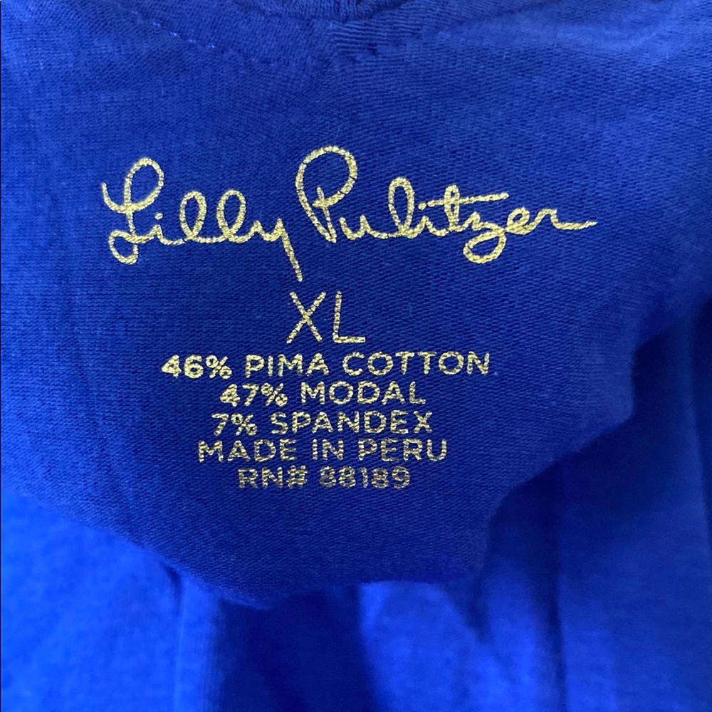 Lilly Pulitzer Blue Ruffled Blouse - Picture 2 of 3